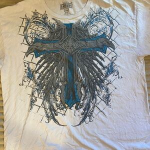 Y2K MMA Eluite White Graphic T-Shirt for Men